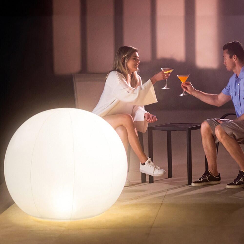 Drijvende LED bol oplaadbaar met timer multicolor en warm wit licht 4/5