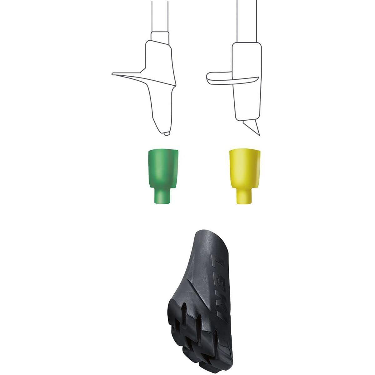 PAIR of LEKI POWER GRIP Pad Nordic Rubber Ends Tips for Walking & Trekking Poles 3/5