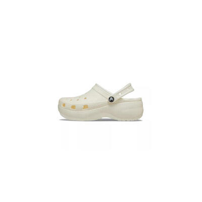 Schoenen universeel voor vrouwen crocs classic platform glitter clog w chalk