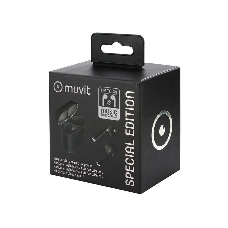 muvit auriculares estéreo wireless negros