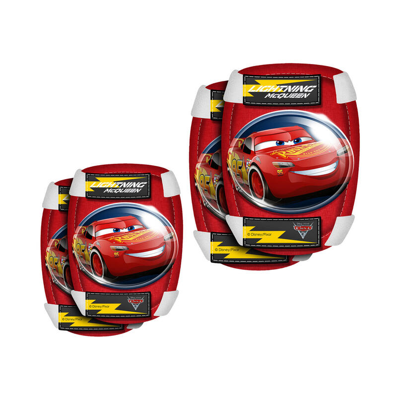 Casco Infantil Rodilleras y Coderas Cars Talla 53-56 cm