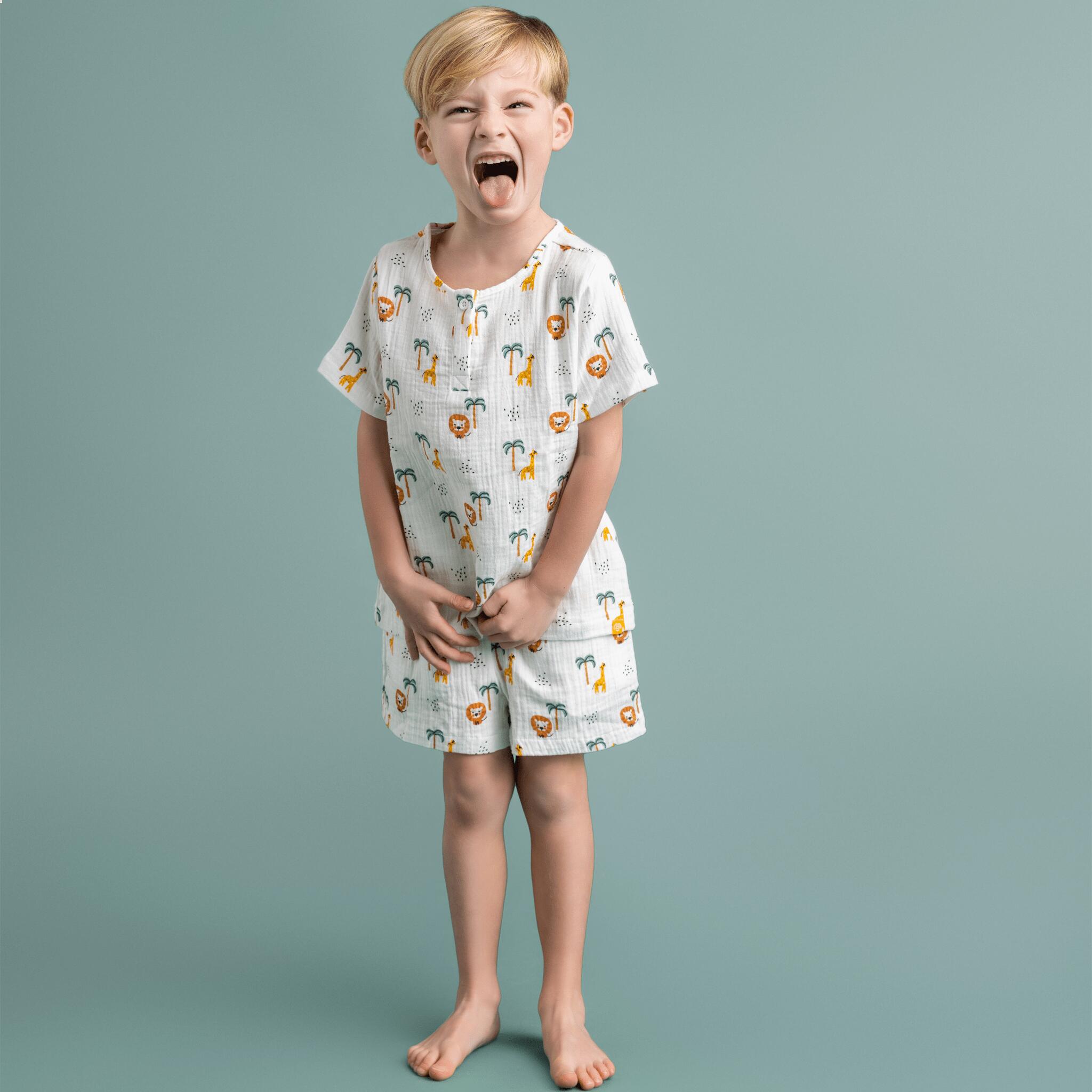 Swim Essentials | Multicolore Animali Completo Estivo Bambino - Cotone Organico 3/6