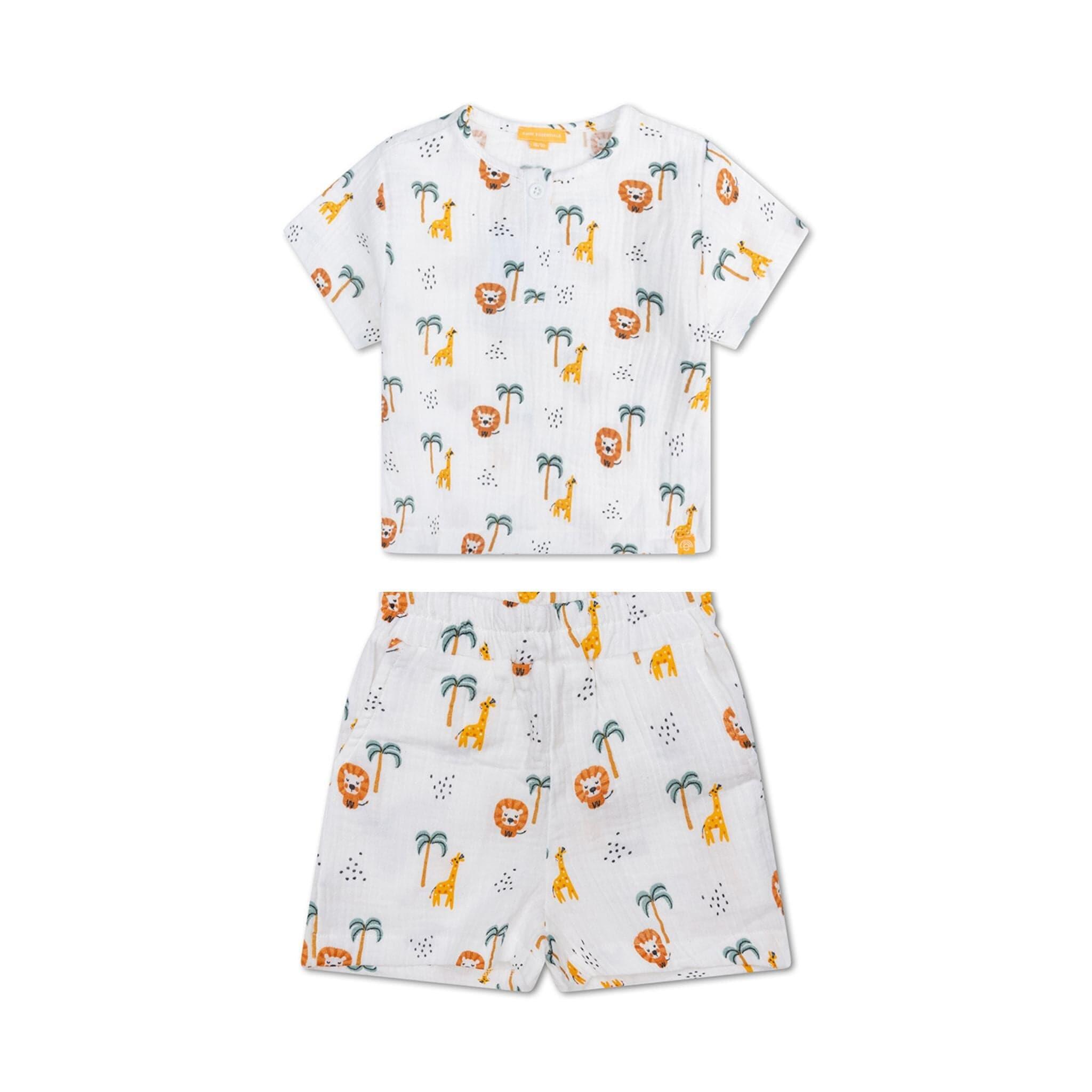 SWIM ESSENTIALS Swim Essentials | Multicolore Animali Completo Estivo Bambino - Cotone Organico