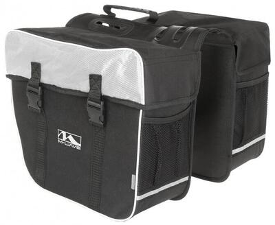 M-wave dubbele fietstas amsterdam 30l wit