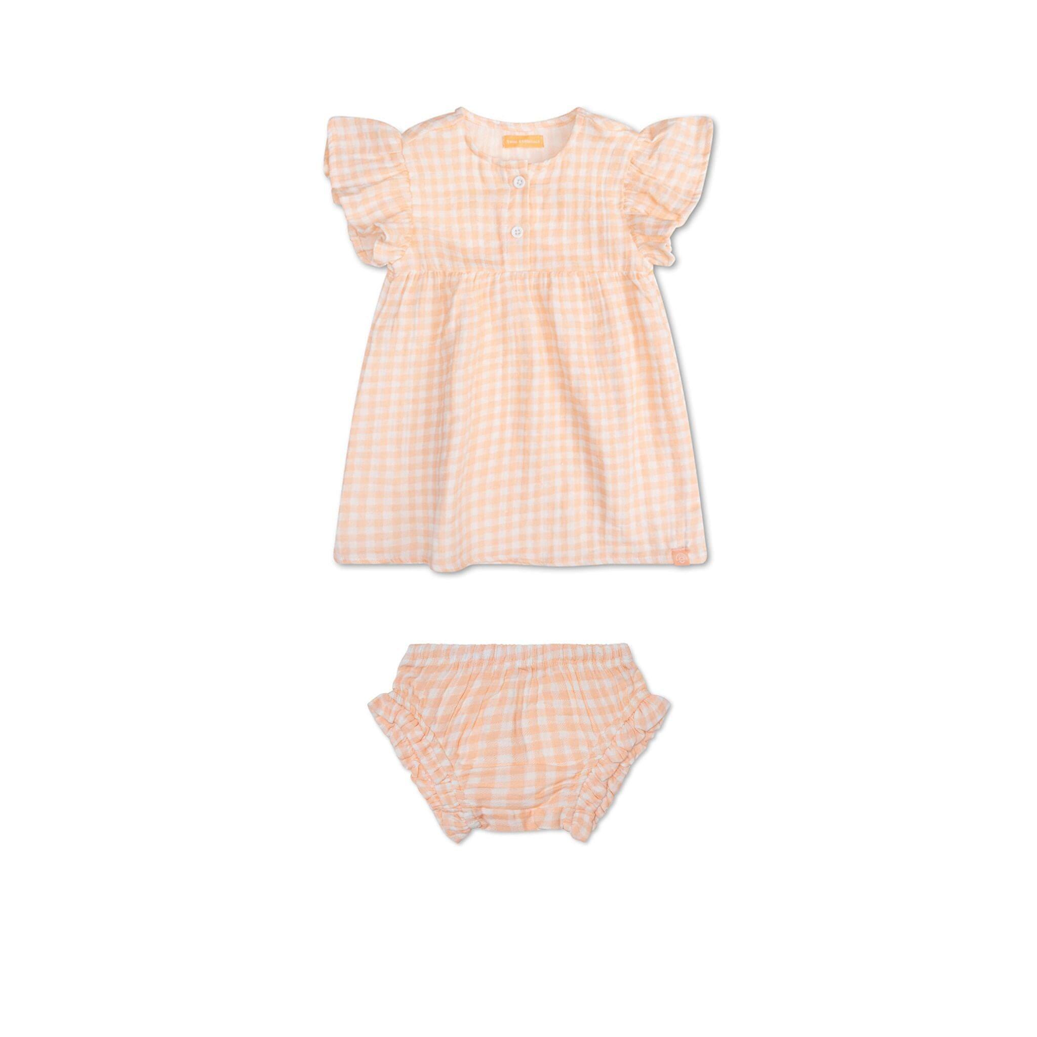 SWIM ESSENTIALS Swim Essentials | Set Quadri Estivo Arancione/Bianco - Cotone Organico