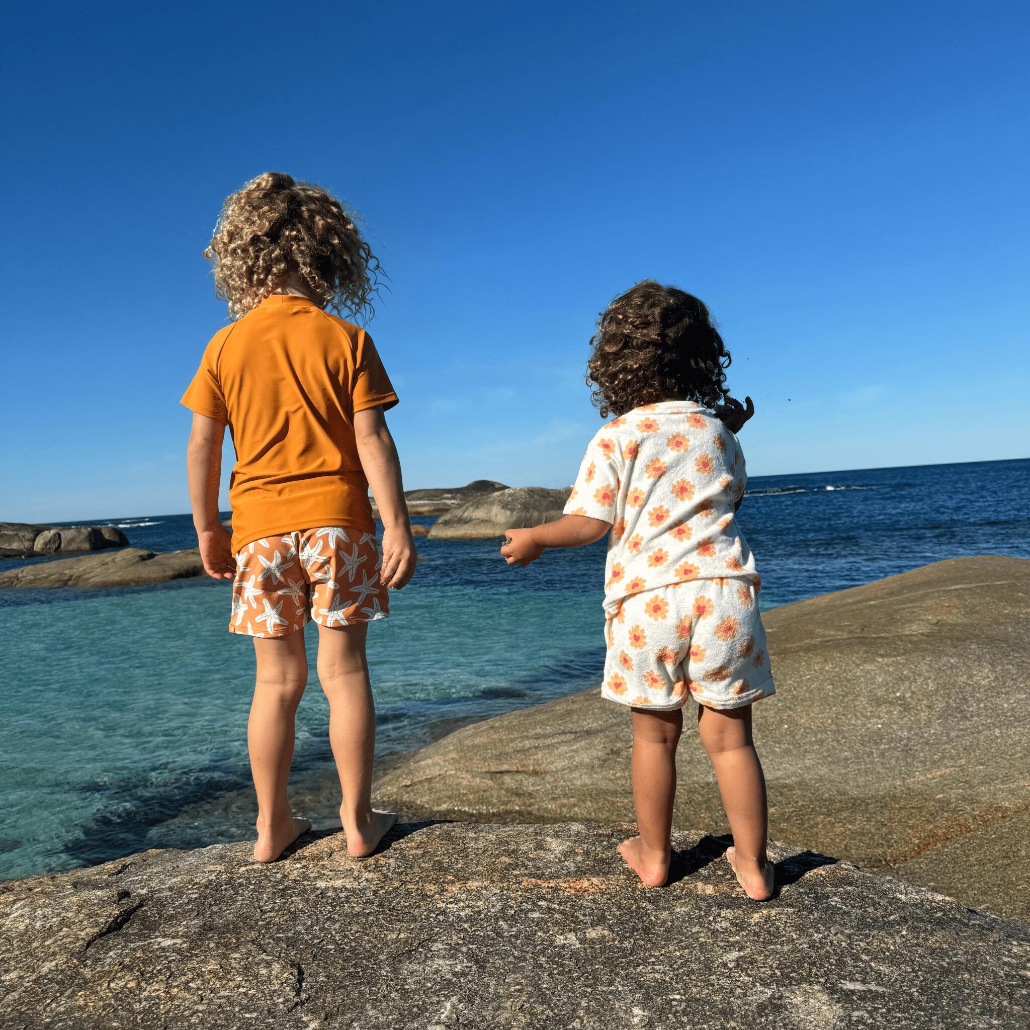 Ropa de playa Niñas 1-2 Años - Terry - Multicolor - Estampado floral - 86/92 4/4
