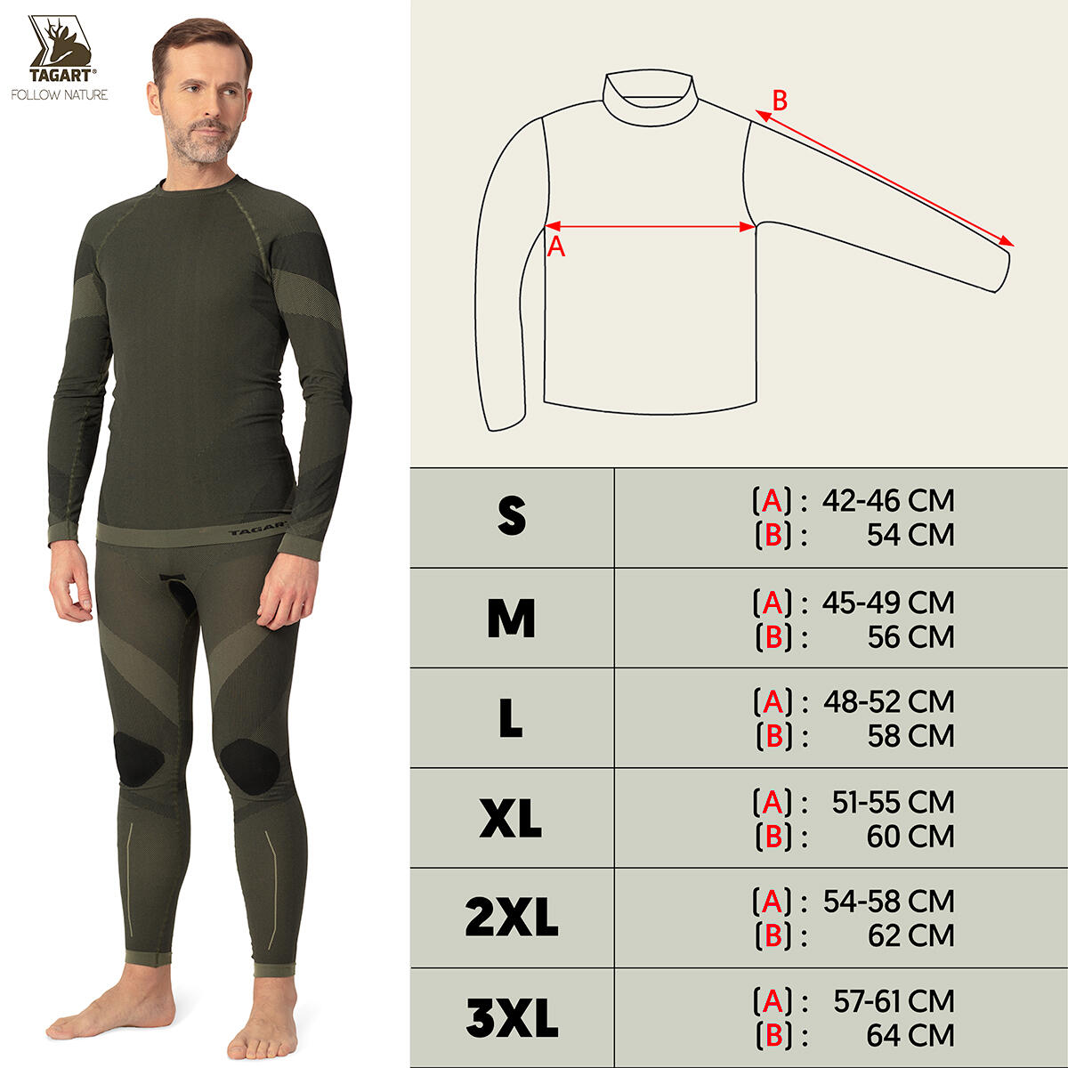 T-shirt thermoactif à manches longues avec des ions d'argent 2/5