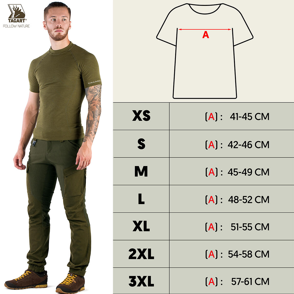 T-shirt thermoactif pour homme Tagart Greenland en laine mérinos 2/5