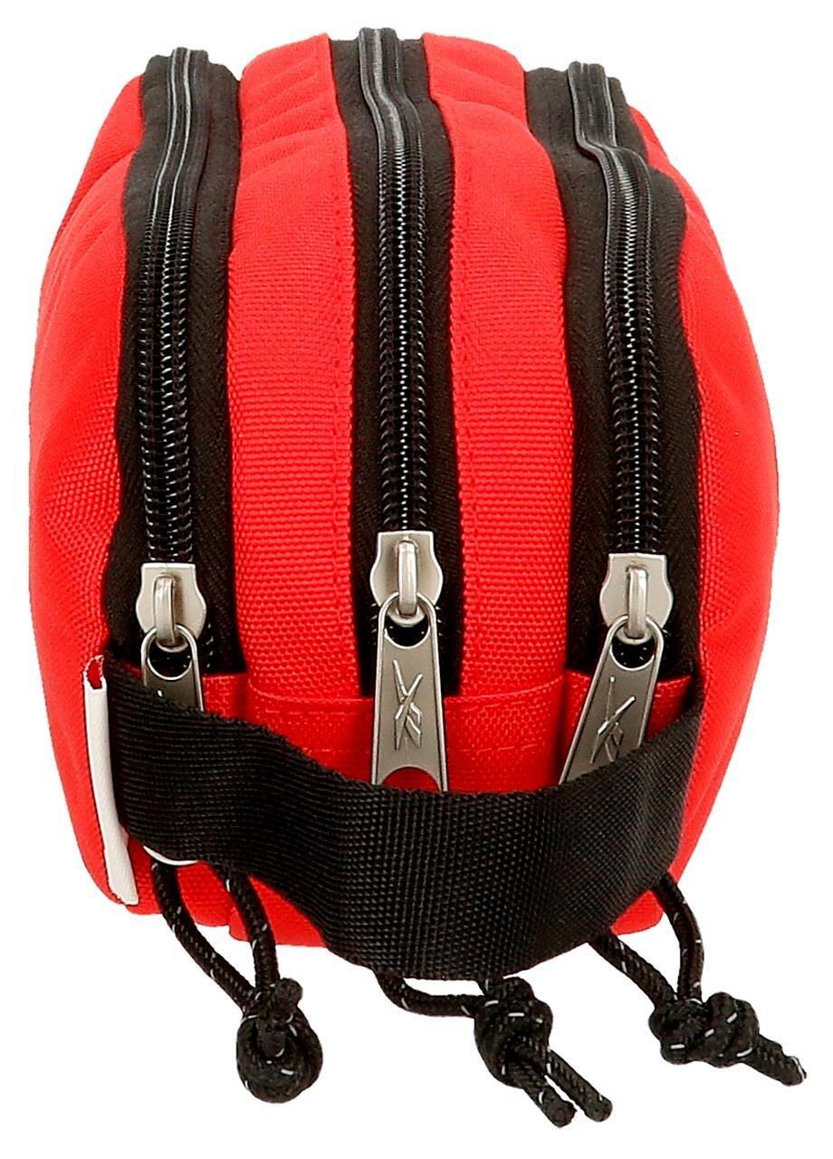 Estojo de três compartimentos Unisex Reebok Boston 10cm Vermelho 4/5
