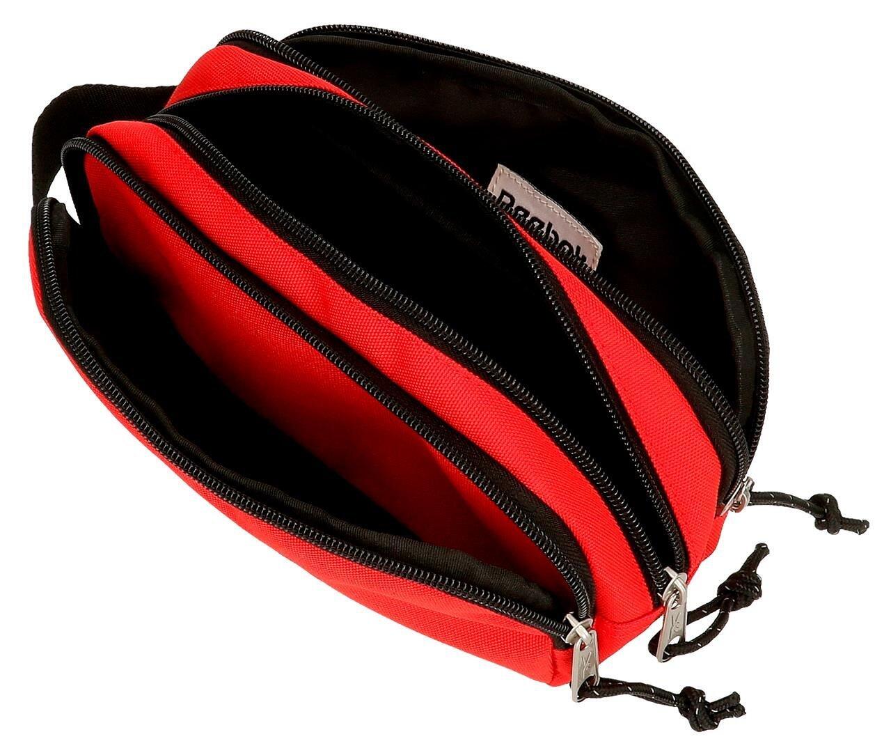 Estojo de três compartimentos Unisex Reebok Boston 10cm Vermelho 3/5