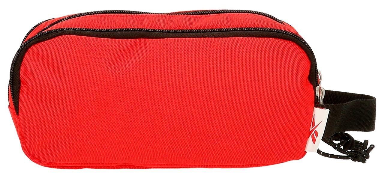 Estojo de três compartimentos Unisex Reebok Boston 10cm Vermelho 2/5