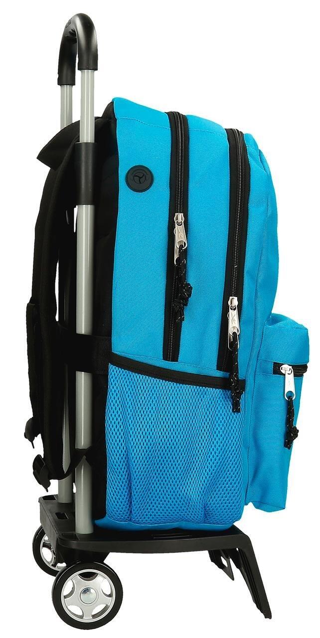 Zaino scolastico a due scomparti con carrello unisex Reebok Boston 44cm Blu 4/5
