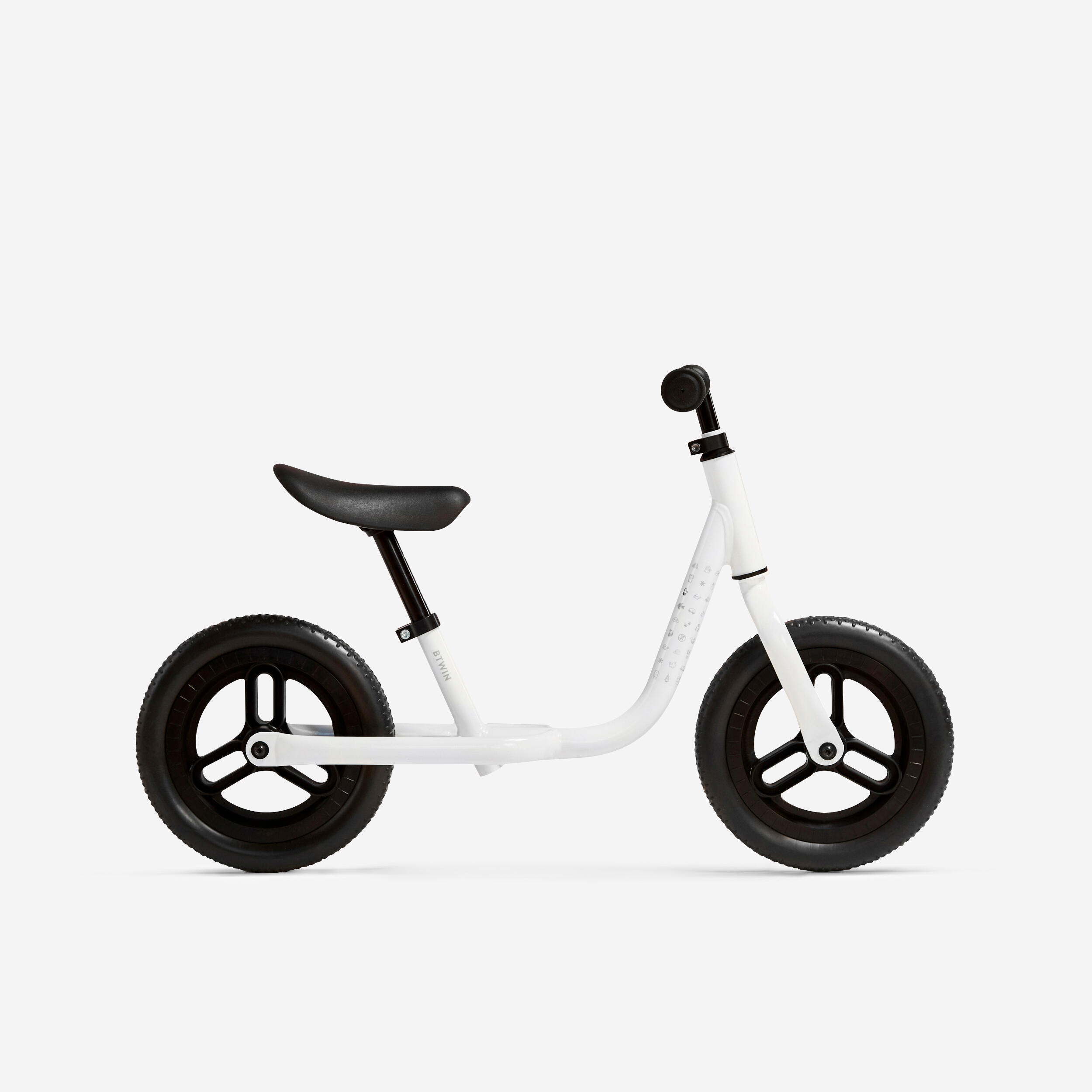 BTWIN Tweedehands - Loopfietsje voor kinderen 10 inch Runride 100 wit... - UITSTEKEND