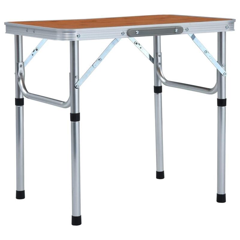 Mesa de camping plegable aluminio 60x45 cm