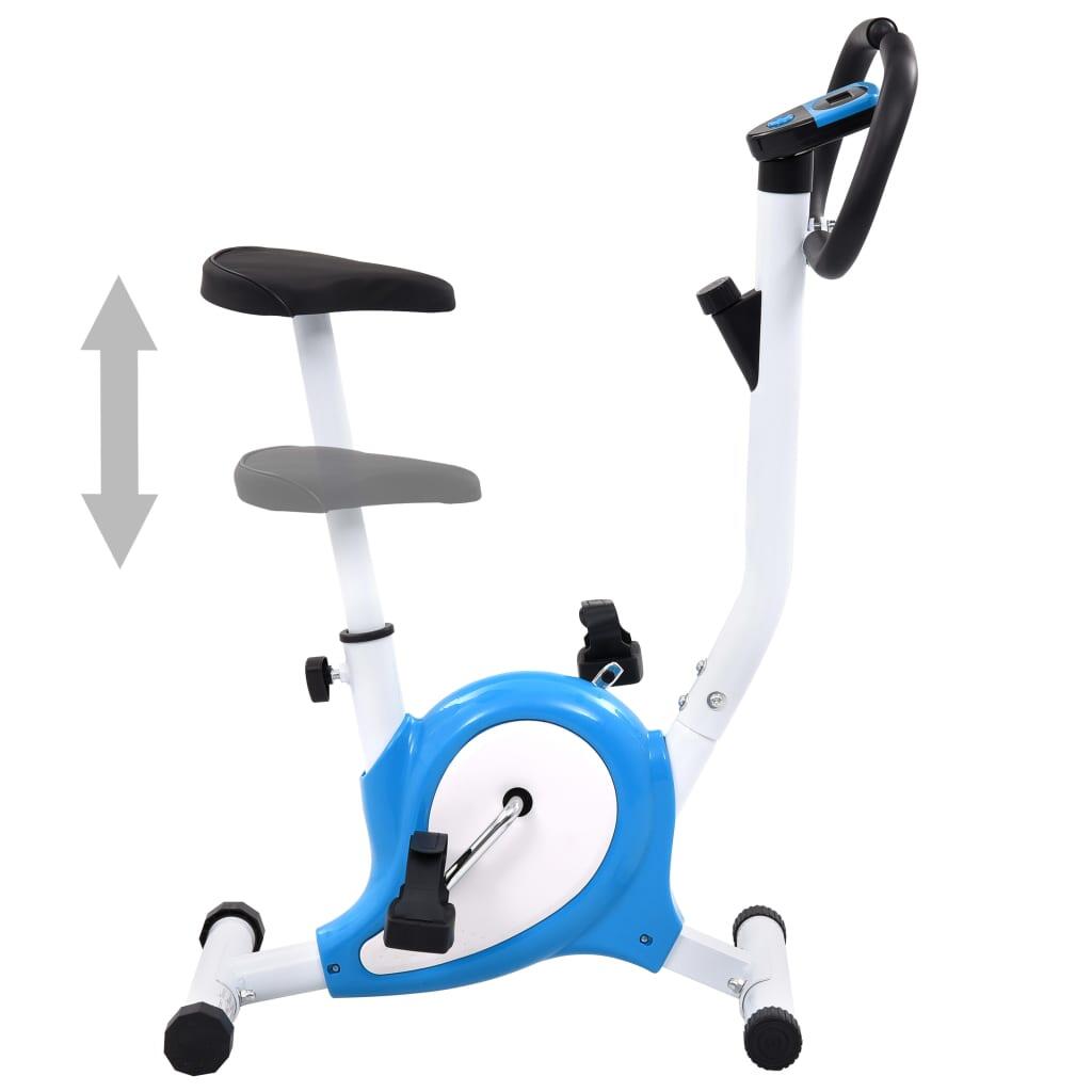 Bicicleta estática con resistencia de cinta azul 2/6
