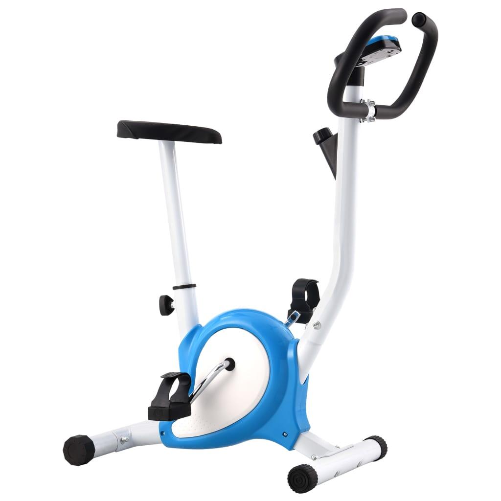 Bicicleta estática con resistencia de cinta azul 3/6