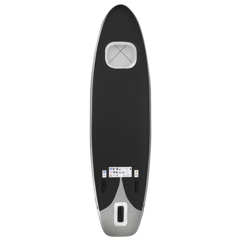 Juego de tabla paddle surf inflable negra 360x81x10 cm