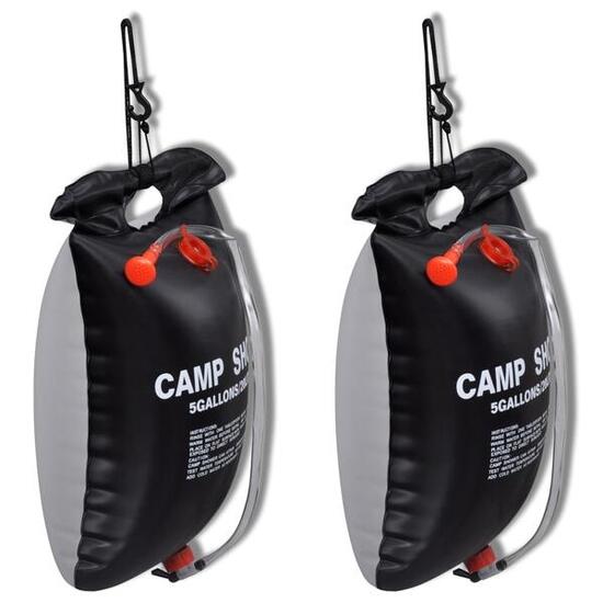 Vidaxl Camping Showers 2 St Solar 20 L