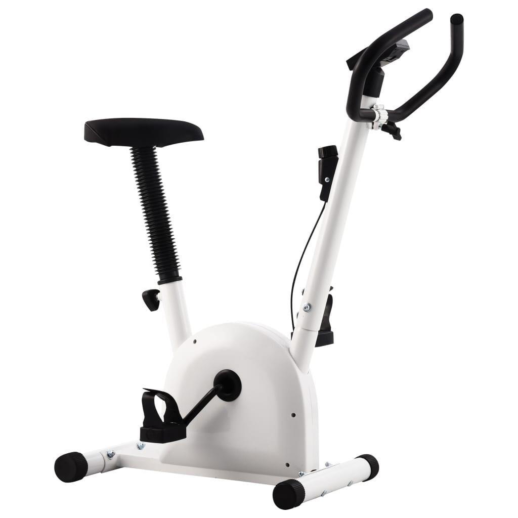 Bicicleta estática con resistencia de cinta blanco 3/6