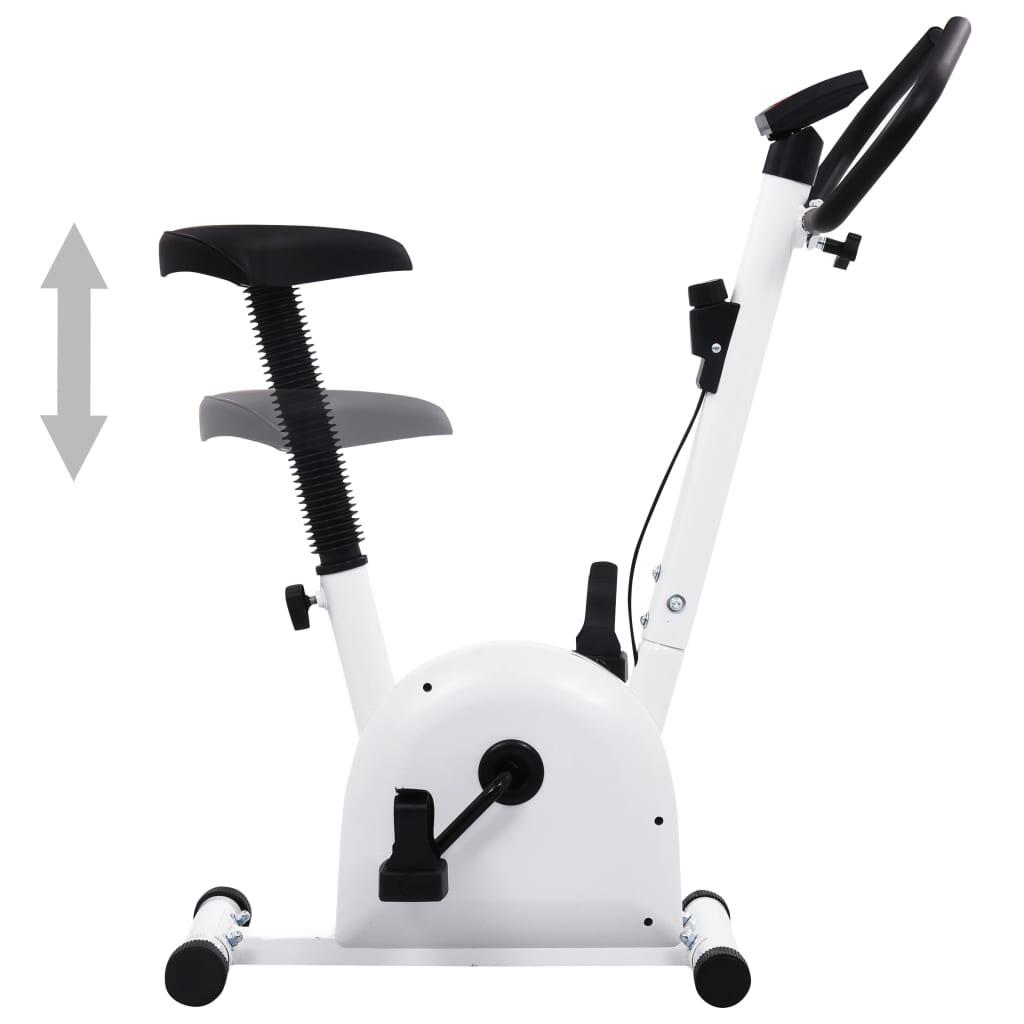 Bicicleta estática con resistencia de cinta blanco 2/6