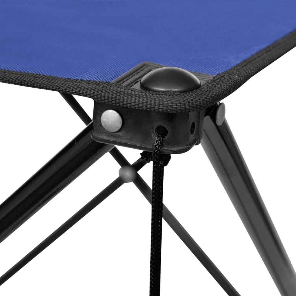 Mesa azúl plegable para camping 3/5