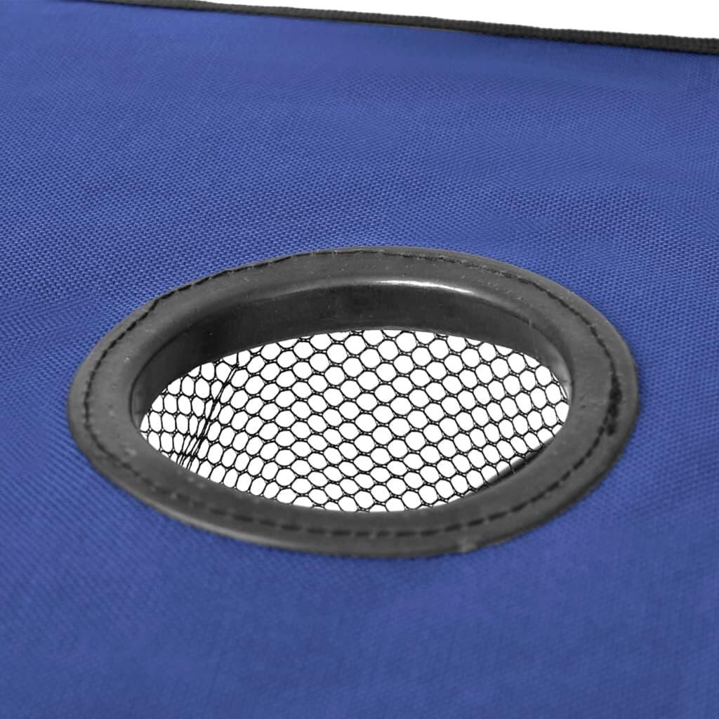 Mesa azúl plegable para camping 2/5