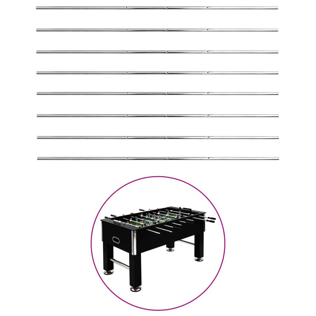 VidaXL 8-piece chrome hollow steel foosball rods 15.9 mm
