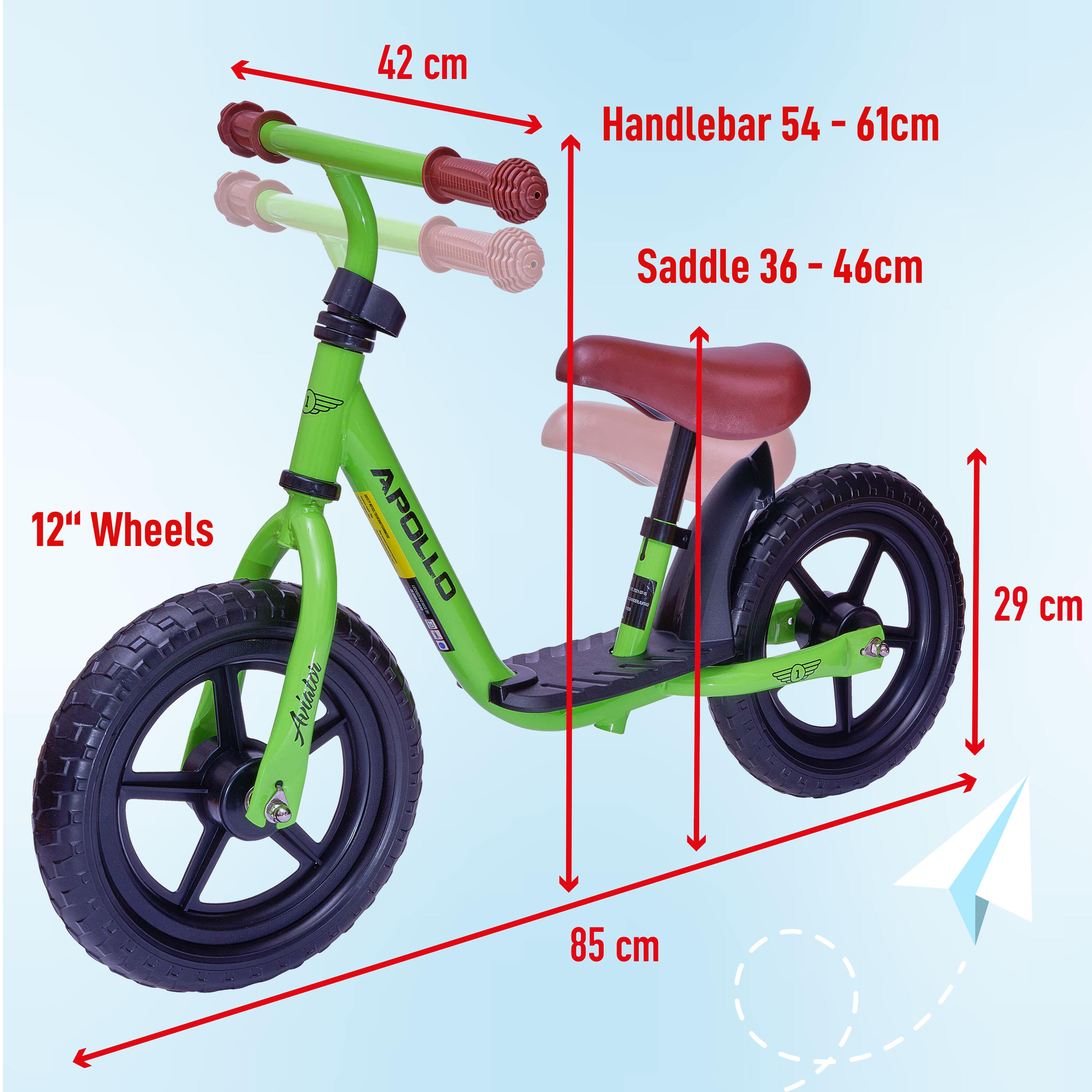 Aviator Bicicleta sin Pedales de 12 Pulgadas – para Niñas y Niños 2/7