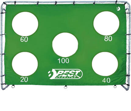 Fußballtor 240 x 170 Tor mit Torwand 5 Schussloecher gruen CC_240_982