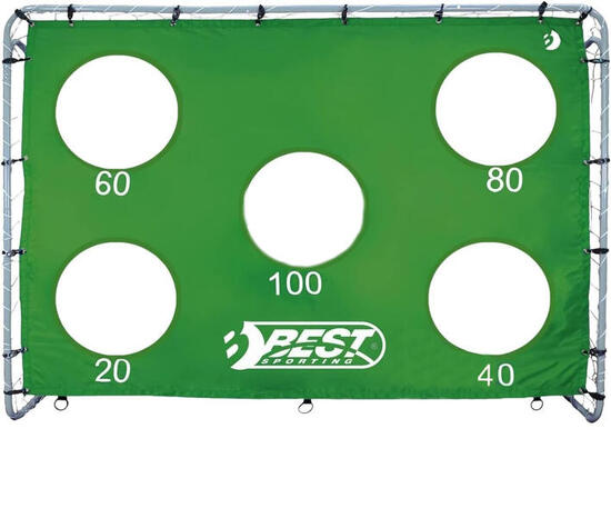 Fußballtor 240 x 170 Tor mit Torwand 5 Schussloecher gruen CC_240_982