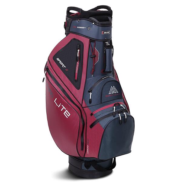 Big Max Dri Lite Sport 2 Cartbag, bleu foncé/bordeaux