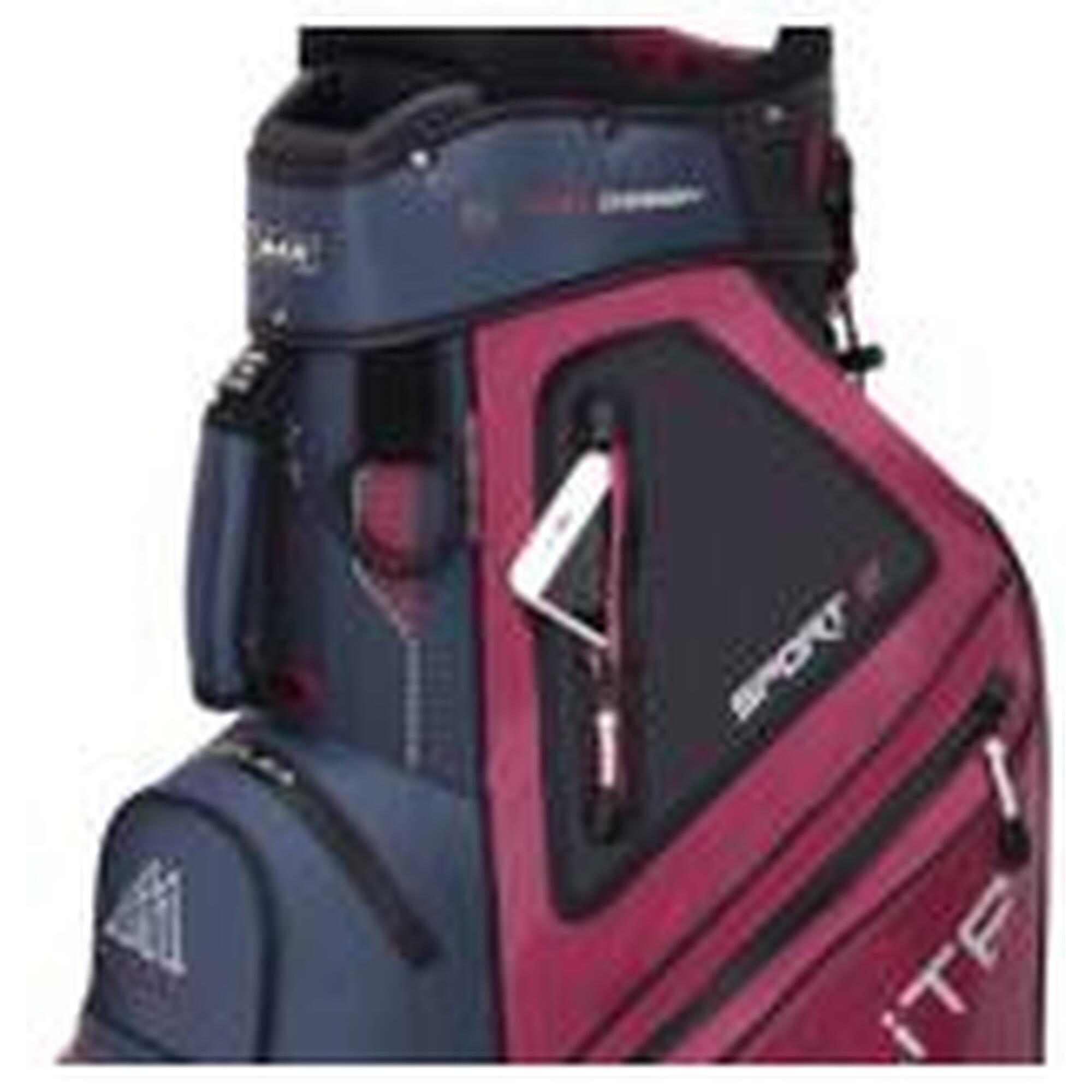 Big Max Dri Lite Sport 2 Cartbag, bleu foncé/bordeaux