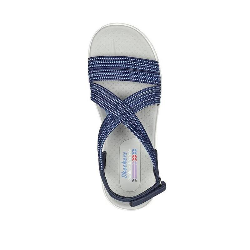 Sandalias Deportivas Mujer Skechers 163122_NVBL Azul marino con Cierre Adherente