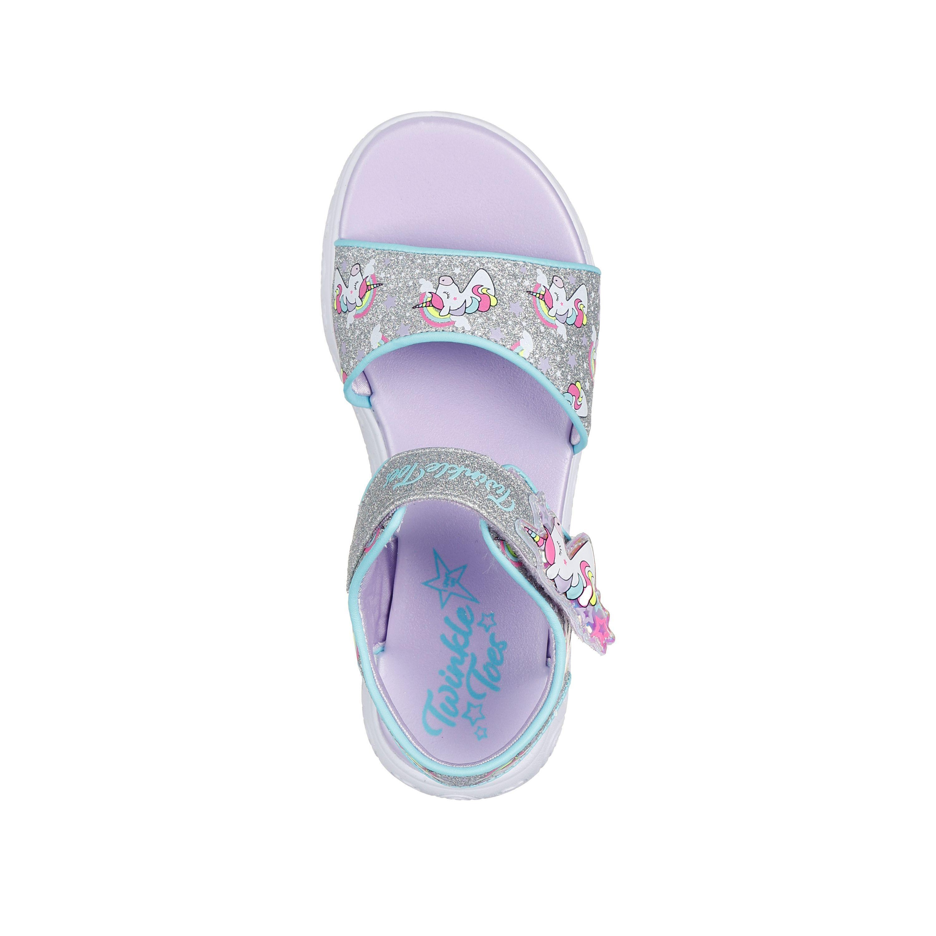 Sandálias Skechers Twinkle Toes Rainbow Shines Multicoloridas para Crianças 3/4
