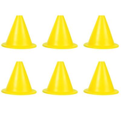 Pion flexibel - set van 6 - klein - geel - flexibele pion