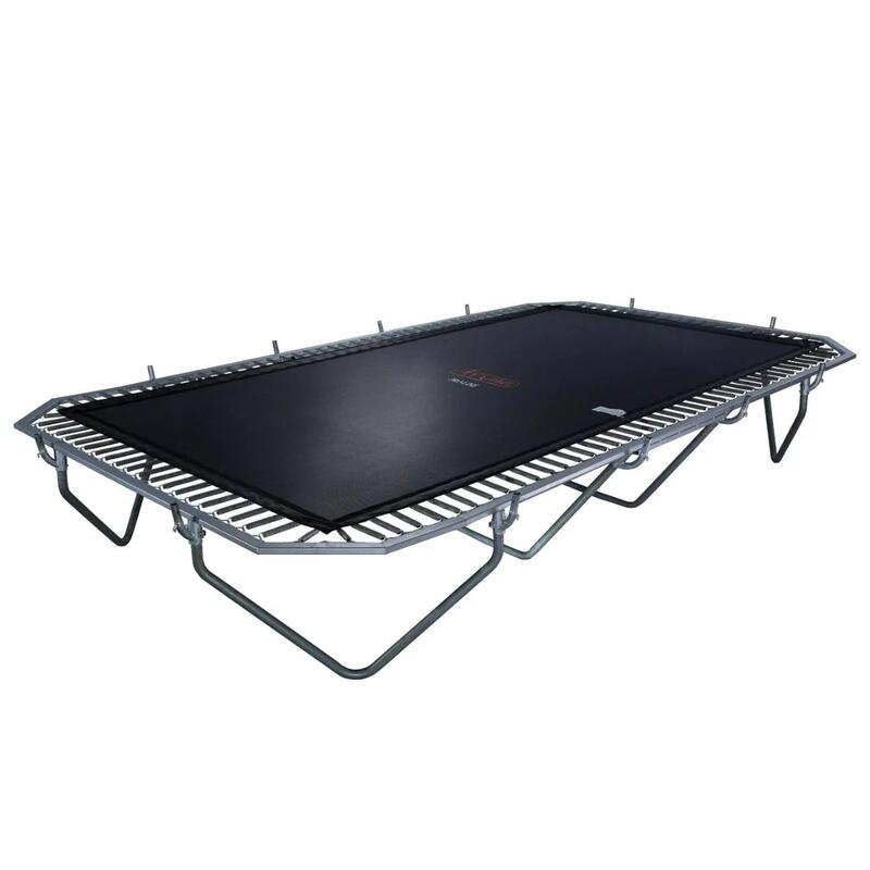 Trampoline Avyna rectangulaire 520x305 cm avec housse, gris