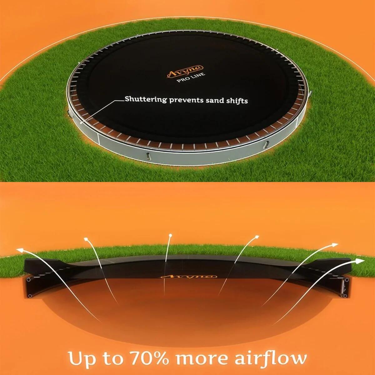Avyna Pro-Line InGround trampoline Ø305 cm - zwart 5/7