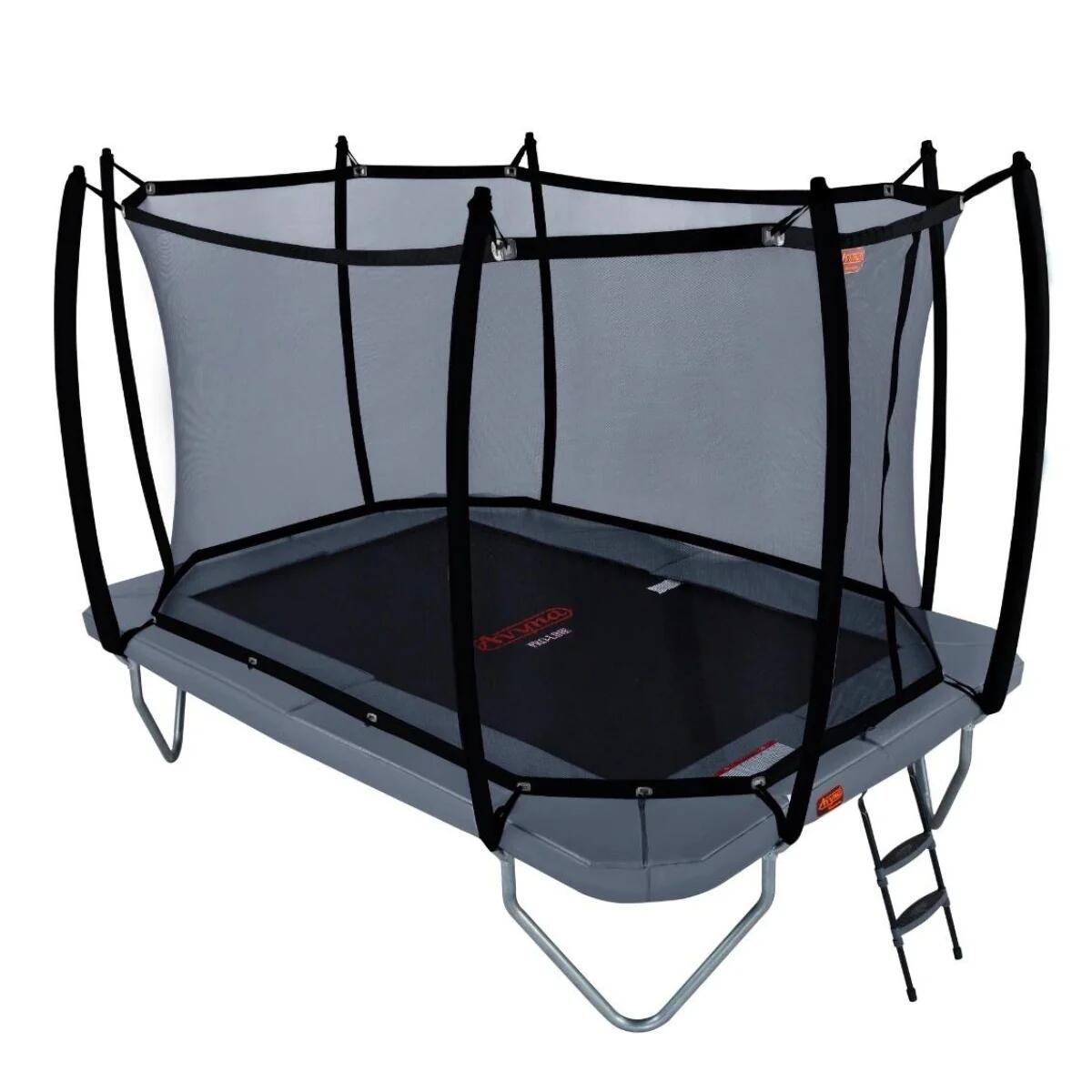 AVYNA Avyna trampoline met veiligheidsnet net - 380x255 cm - grijs