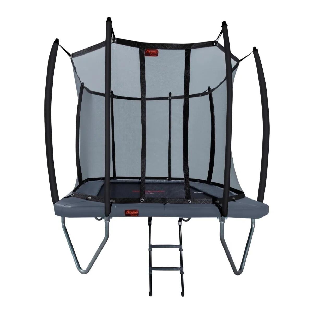 Cama elástica Avyna con red de seguridad - 380x255 cm - gris 2/7