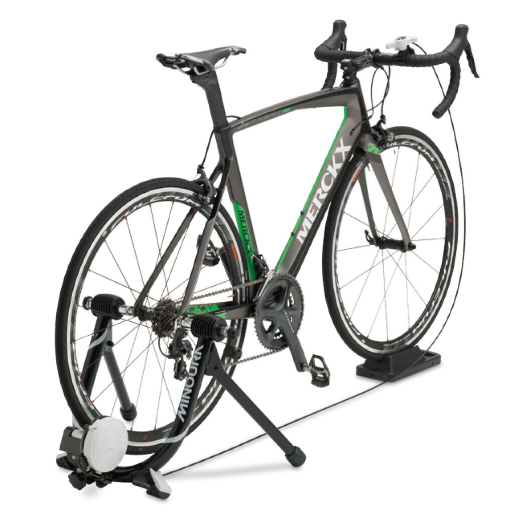 Minoura 60R MagRide bike trainer con interruttore QR per manubrio 2/7