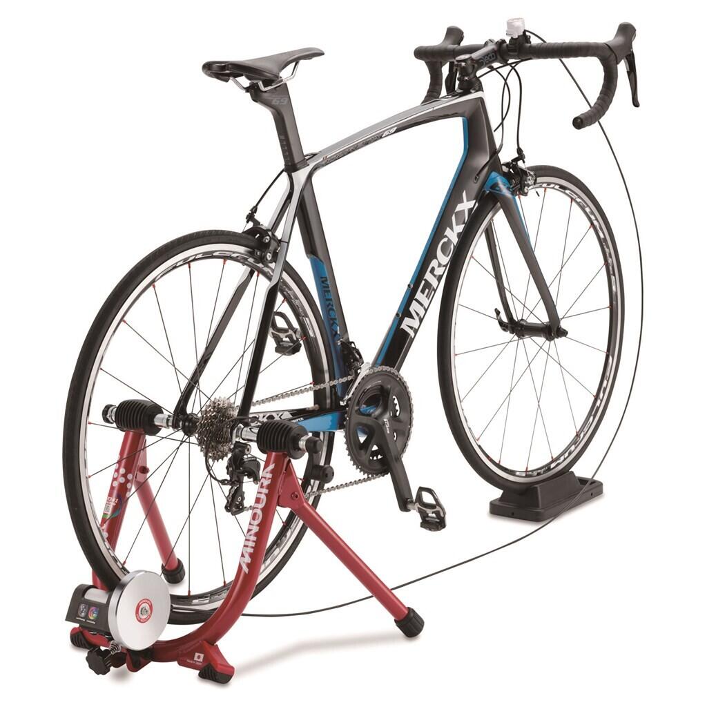 Minoura LR341 LiveRide bike trainer con interruttore QR sul manubrio 2/7