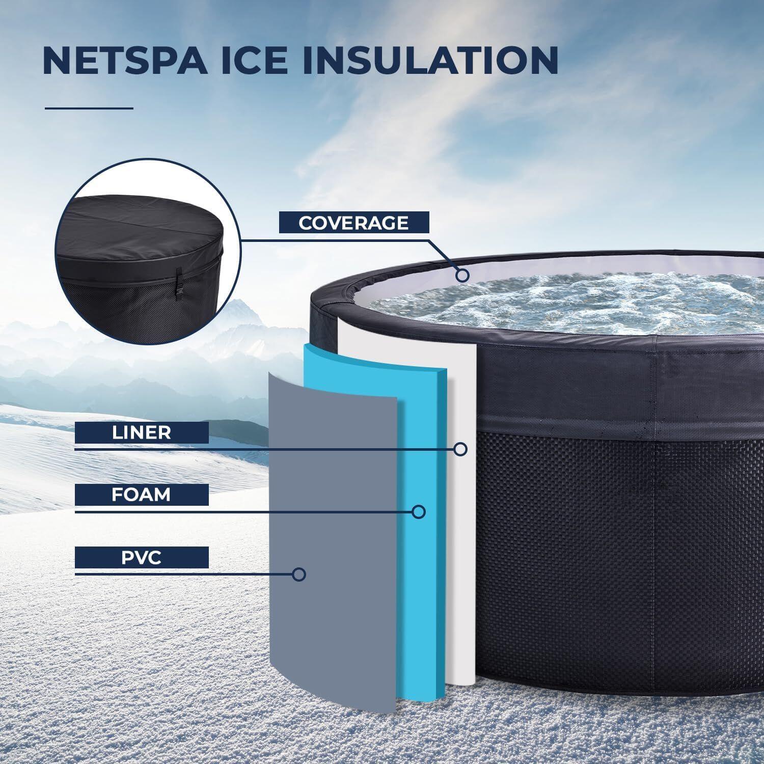 Ijsbad + spa voor 4 personen - NetSpa Ice Vita - multifunctioneel - 3kW 6/7