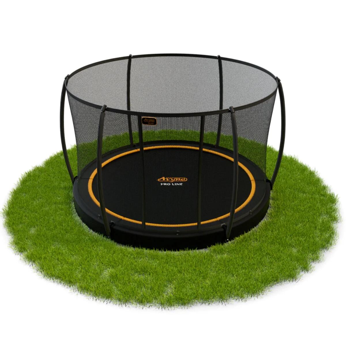 Trampolino rotondo Avyna Pro-Line InGround Ø430 cm con rete di sicurezza 4/7