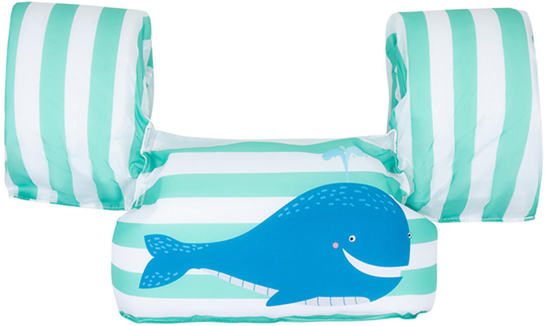 SWIM ESSENTIALS Swim Essentials | Groen/Blauwe Walvissen Puddle Jumper 2-6 jaar