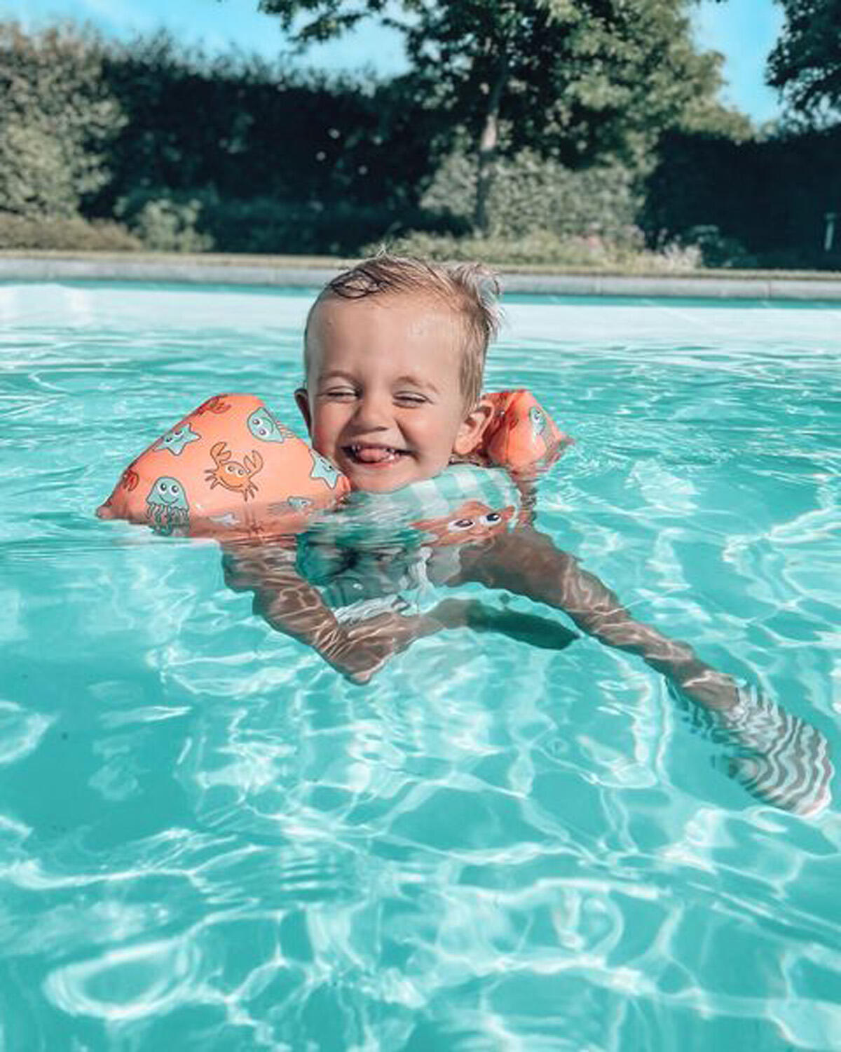 Swim Essentials | Groen/Roze Puddle Jumper 2-6 jaar 2/5
