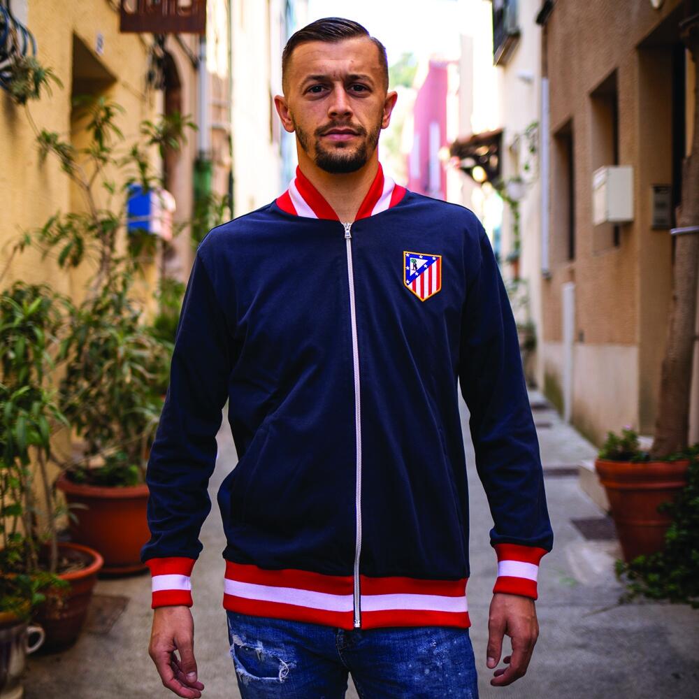 Chaqueta de Fútbol Retro Adulto Atletico de Madrid 1969 Azul