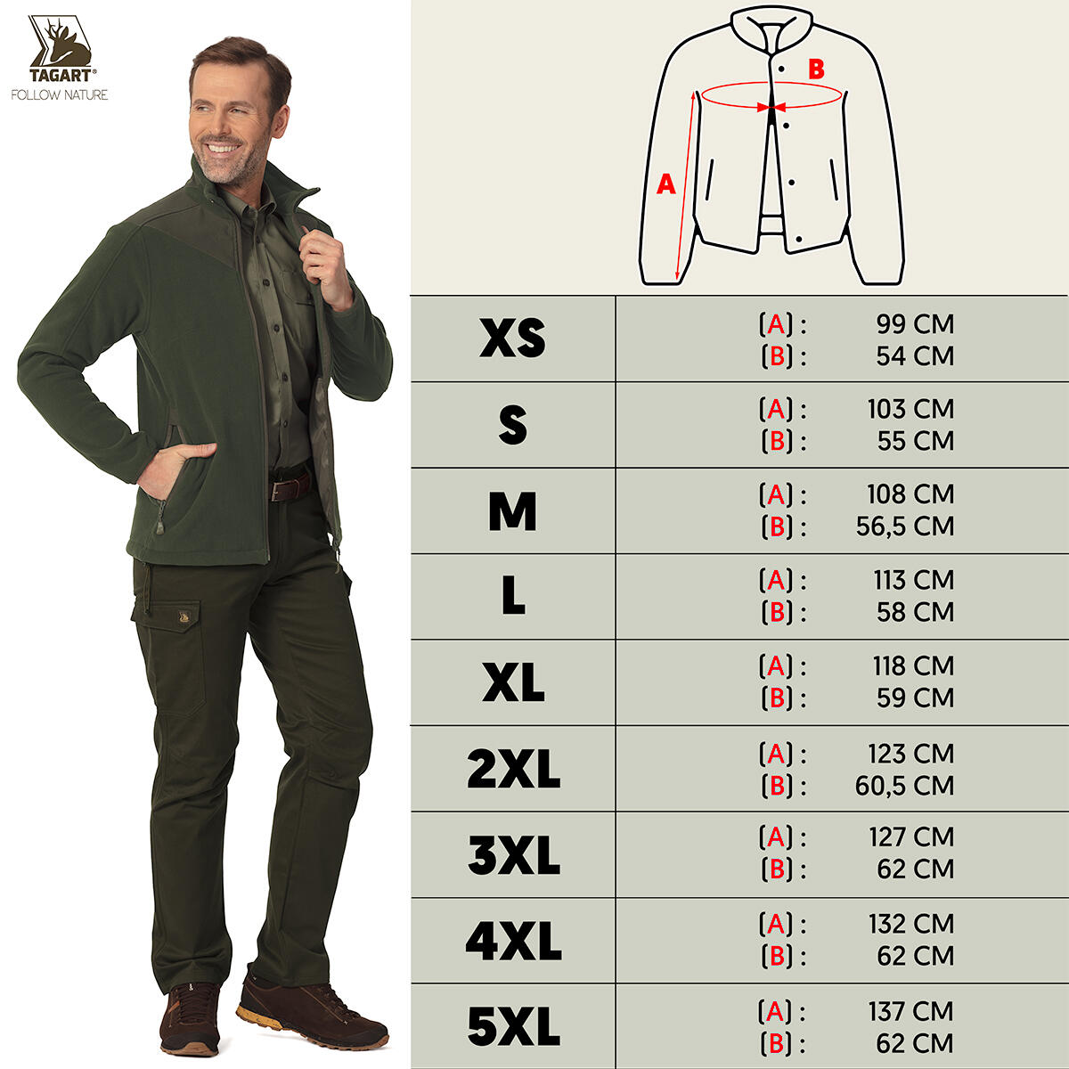 Lovecký pánský fleece Elk s 5 kapsami 2/5
