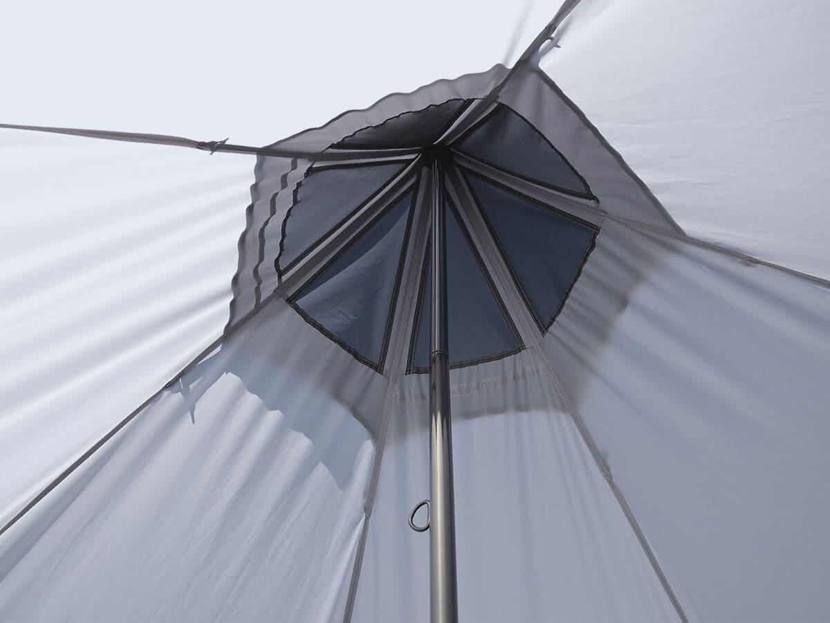 Tente Tipi Skandika Hetta 460 Protect Pour 6 Personnes - Grise, Hauteur 295 Cm, étanche 3000 Mm