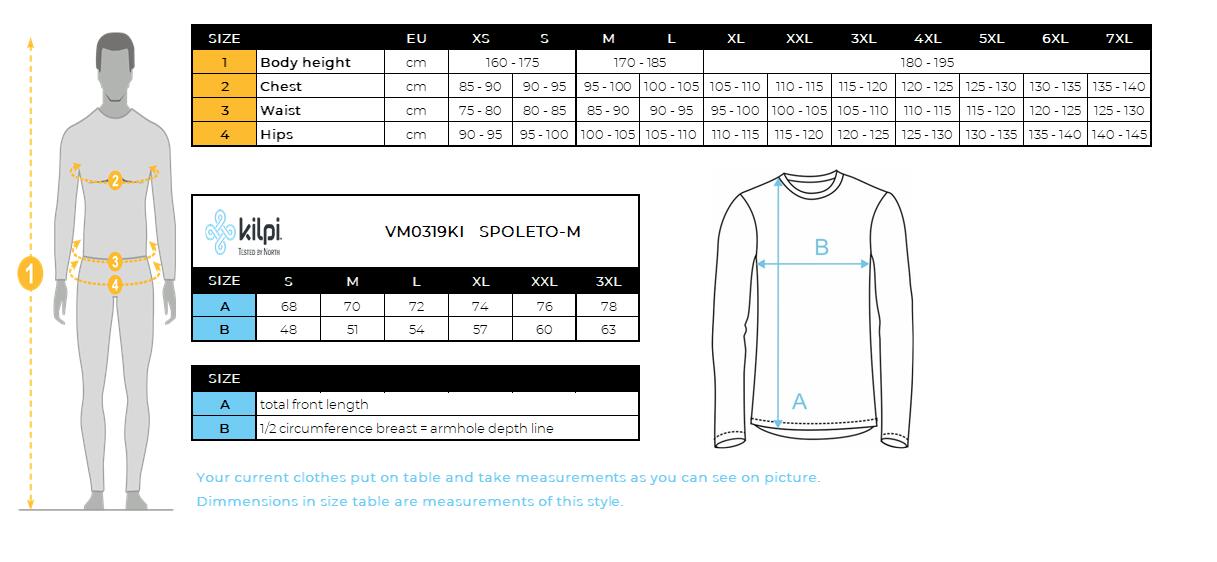 Camiseta manga larga de running y senderismo SPOLETO-M hombre KILPI Azul 7/7