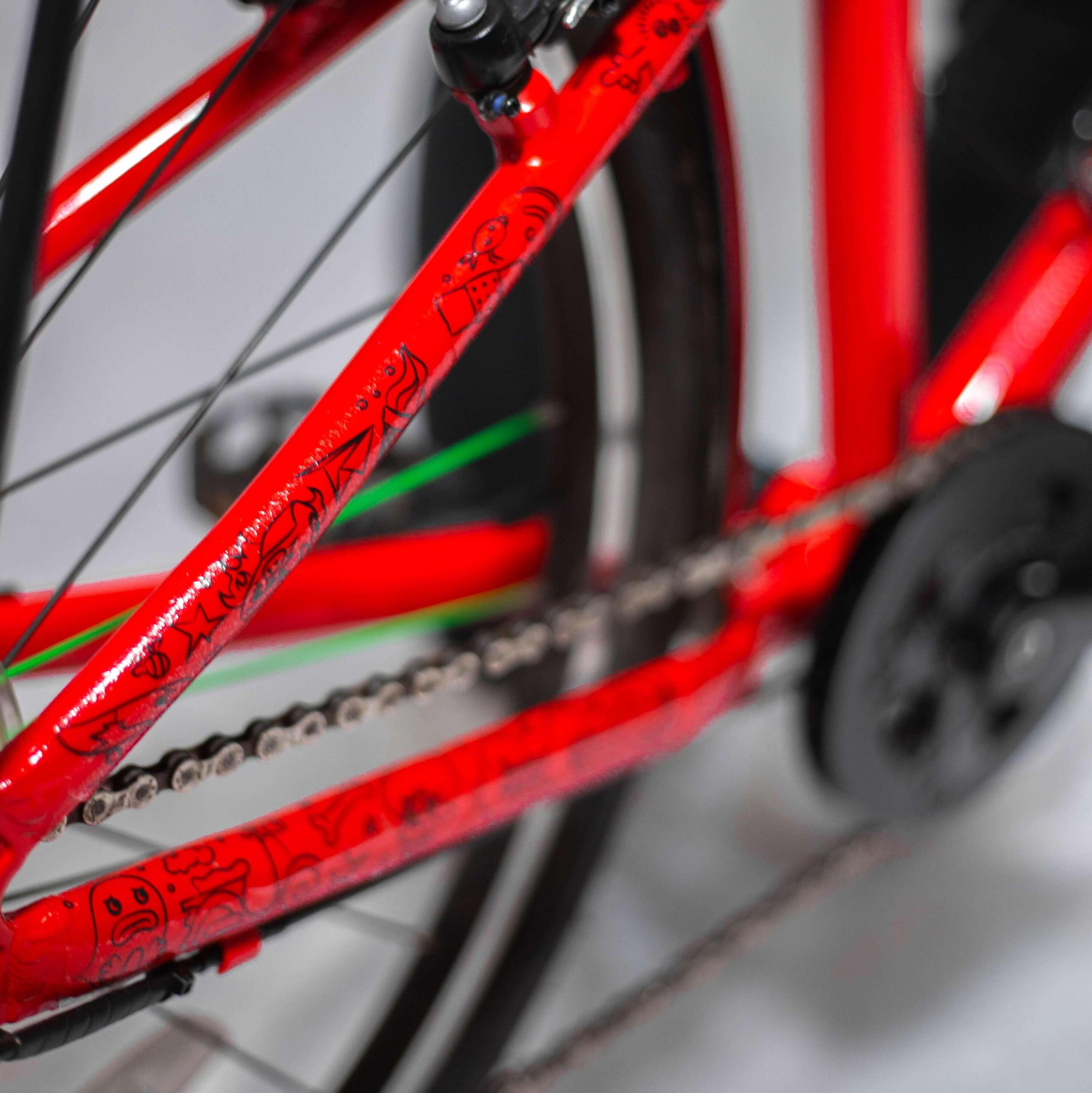 Aufkleber Schutzfolie Rahmenschutz für Kinderfahrräder 43-teilig 20'' - 26'' 4/7